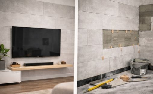 TV 아트월 공사 사진